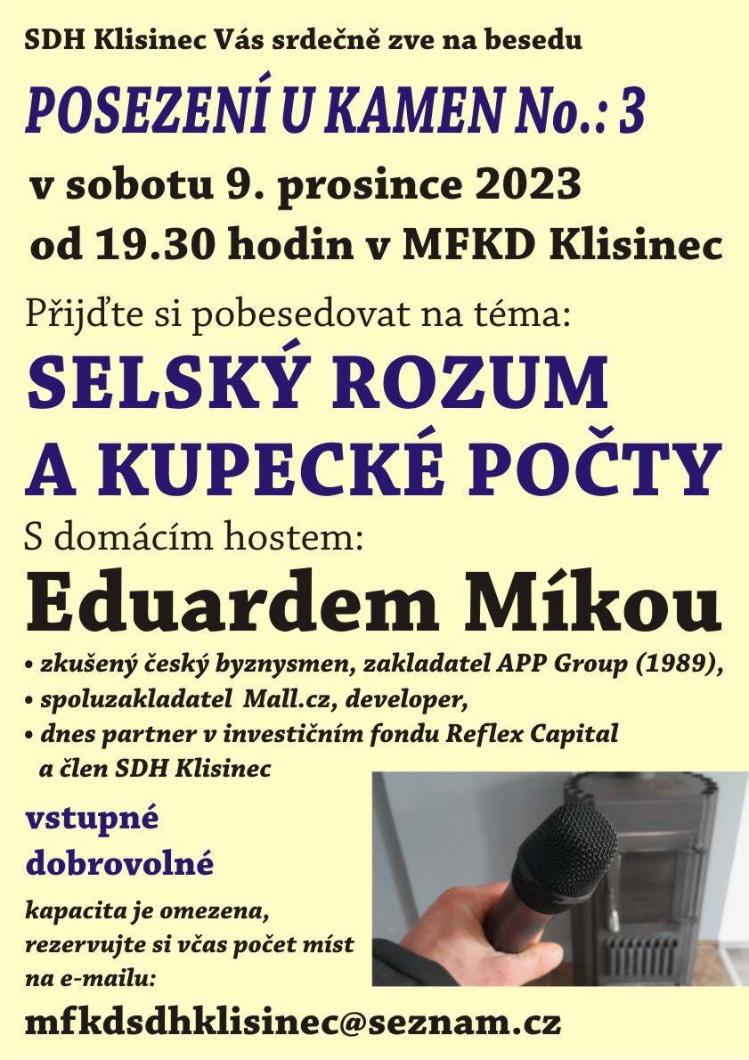 Posezení u kamen NO.:3 - SDH Klisinec